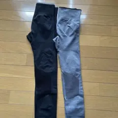 UNIQLO AIRism レギンス Mサイズ 黒グレー２枚セット