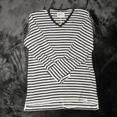 Azul by moussy ダメージボーダーカットソー