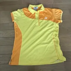 YONEX イエローオレンジ レディースポロシャツ