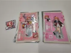 さくらみこ　スシローコラボ　アクリルスタンド3種コンプリートとバッジのセット