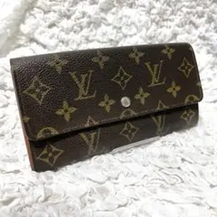 美品 ルイヴィトン モノグラム ポシェット ポルトモネ クレディ 長財布4732
