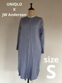 UNIQLOユニクロ JW Andersonコラボ長袖ストライプシャツワンピース