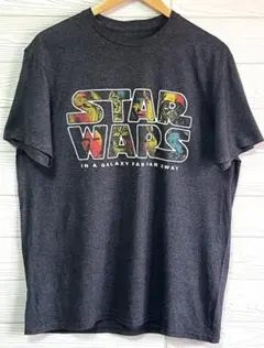 STAR WARS ロゴプリント 半袖Tシャツ L　チャコールグレーのサムネイル