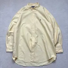 Ralph Lauren オックスフォード　長袖シャツ　イエロー　大きいサイズ