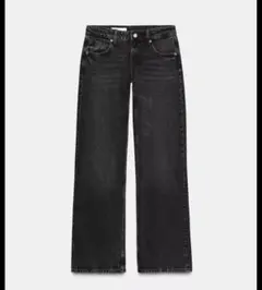 （新品未使用）Zara TRFローライズワイドレッグデニムパンツ38のサムネイル