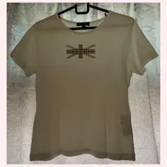 バーバリーロンドン　ノバチェック柄　Tシャツ　ホワイト　Sサイズ
