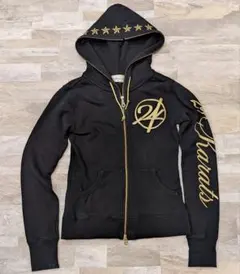 ★超土日メルカリ市★24Karats ビッグロゴ フルジップパーカー S