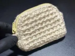 小物入れ／ミニポーチ（クリーム色）