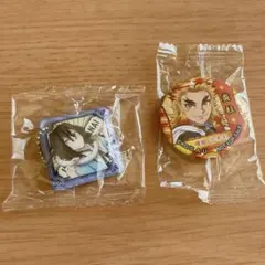 くら寿司　鬼滅の刃　びっくらポン　クッションチャーム　缶バッジ　２種セット