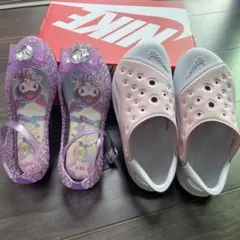 NIKEウォーターシューズと光るクロミサンダルの2足セット 19㌢のサムネイル