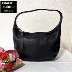 人気 COACH オールレザー シグネチャー SOHO ハンドバッグ 9219