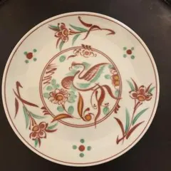 たち吉　鳳凰 赤絵花鳥　中皿　色絵　平皿　古伊万里　和食器　和皿　和柄