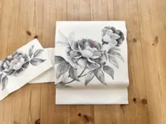 名古屋帯 正絹 塩瀬 手描友禅 中古 茶 鳩 No.ymo0252 名古屋帯 正絹 塩瀬 手描友禅 中古 茶 鳩 No.ymo0252 - メルカリ