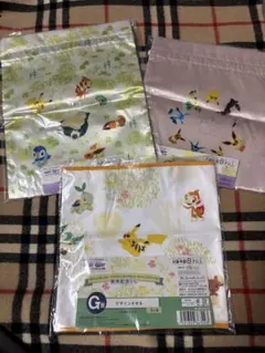 ポケモン ポーチコレクション デザインタオル 3点セット 新品　一番くじ