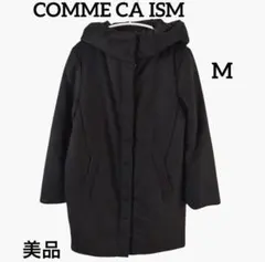 COMME CA ISM コムサイズム 中綿コート ブラック M フード付き美品