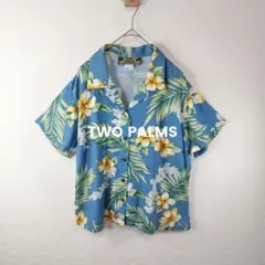 ハワイ製 ビンテージ TWO PALMS 総柄 ハイビスカス アロハ シャツ