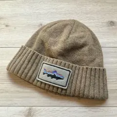 patagonia ブロデオビーニー ニット帽 ブラウン フィッツロイ トラウト