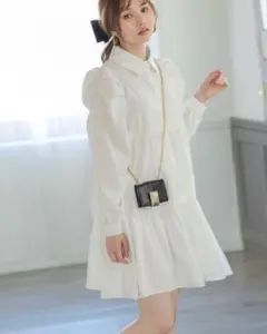 パワショルティアードシャツワンピース GRL iz289