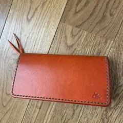 革蛸謹製 財布 レザー 長財布　オレンジのサムネイル