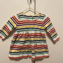 BabyGAP3-6m（65cm）カラフルボーダーワンピース