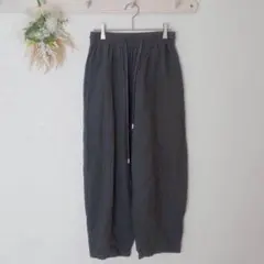 ザラ ZARA ワイドパンツ リネン チャコール XS ゆったり 春夏 シンプル