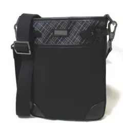 未使用級 バーバリー ブラックレーベル 斜め掛けショルダーバッグ 黒ノバチェック