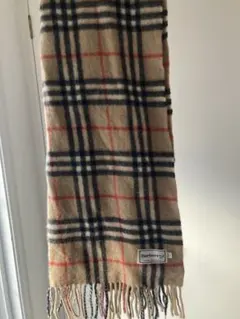 即決OK Burberrys カシミヤ チェックマフラー 毛100%