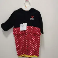 ディズニーミニーマウス長袖コンビドレス【50cm〜60cm】新品未使用