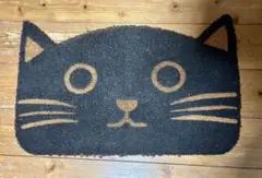 IKEA 廃盤 キャット ドアマット 黒ネコ柄 玄関マット