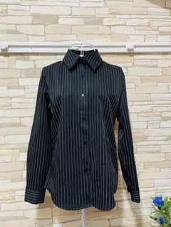 ブラックストライプ長袖シャツ【3】