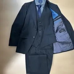 美品✨サヴィルロウ　ダークグレー ビジネススリーピーススーツ　M