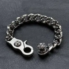 シルバー925刻印あり ファンシーリンク チェーン シルバーブレスレット