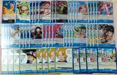 ワンピースカード 青レベッカ デッキ デッキパーツ セット49枚