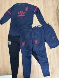 umbro ネイビー 長袖シャツ Lサイズ パンツ付き