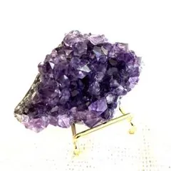 天然石 ウルグアイ産 アメジスト クラスター 原石 鉱物 紫水晶 6.9cm