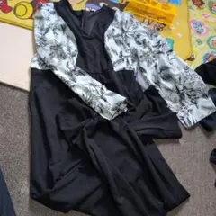 Shein Curve 花柄長袖オールインワン