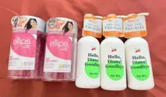 ellips ヘアビタミントリートメント＆ハローダイアン ヘアミルク 全５点のサムネイル