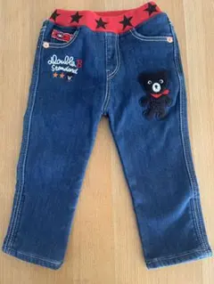 DouDou B デニムパンツ 星柄ウエスト　90