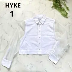 HYKE ハイク◆シアースリーブ オックス シャツ(1)ホワイト　日本製のサムネイル