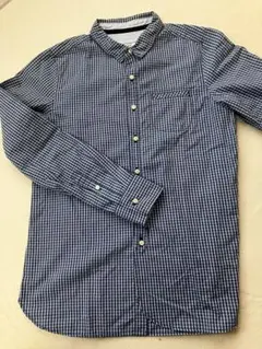 AIGLEシャツブルーチェック