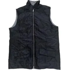 アメカジ ナイロンベスト フルジップ 裏地フリース 薄手 ポケットai5