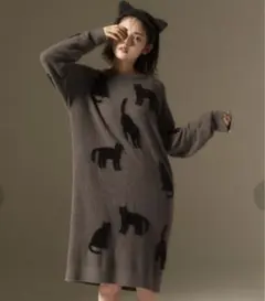 希少‼️gelato pique Halloween限定 クロネコジャガードドレス