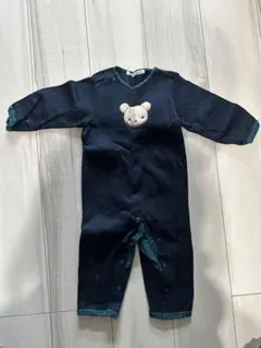 familiar クマ刺繍ロンパース 80サイズ　本日5/22までの出品です！