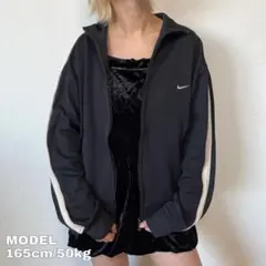 NIKE ナイキ トラックジャケット 刺繍 ブラック 黒 ライン M 10143