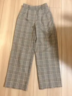 Modify チェックワイドパンツ