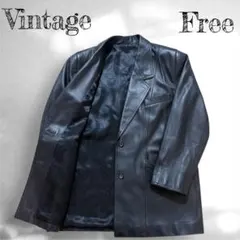 【希少】vintage スペインラムレザージャケットフリーサイズ　　黒　羊