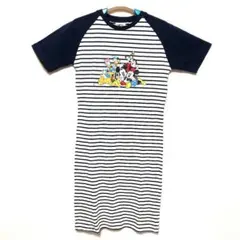 Disney MICKEY & CO. ロングワンピース ミッキー ボーダー柄のサムネイル