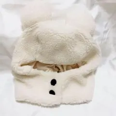 ディズニー 冬用 ファンキャップ ボア 白