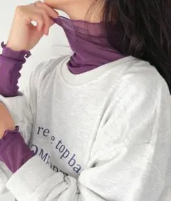 CLEA メロウハイネック シアーインナートップス