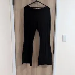 H&M ブラック フレアパンツ EUR-XL